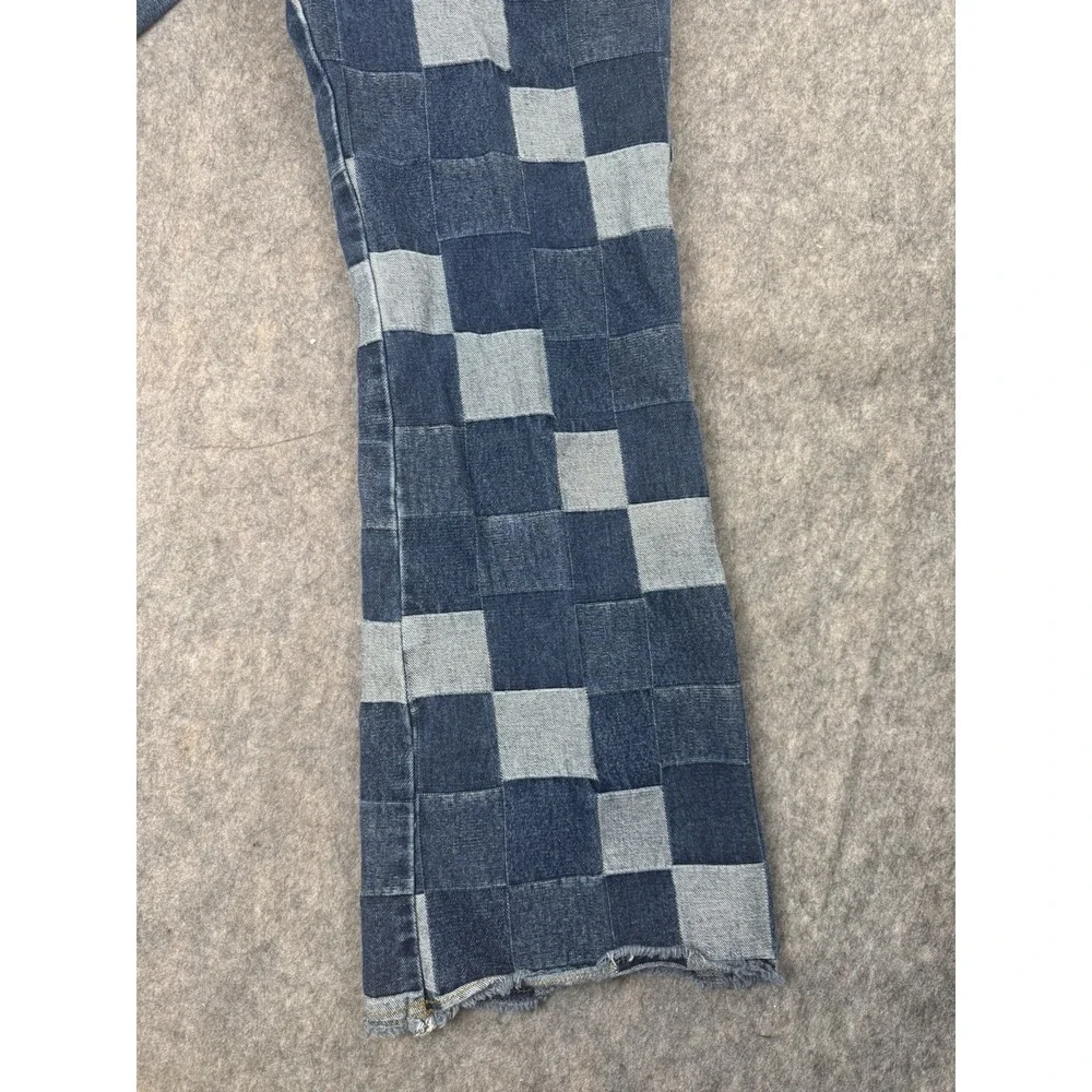 Track Women's Window Patch Jeans, Size 13/14, Blue Denim,‎ Flared